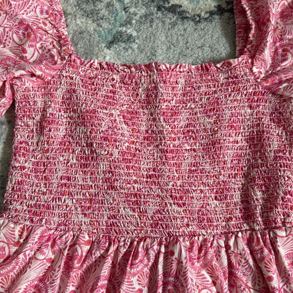 J.Crew Puff-sleeve smocked mini dress in dandelion swirl - Picture 4 of 11